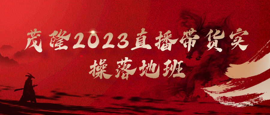 茂隆2023直播带货实操落地班（有视频）